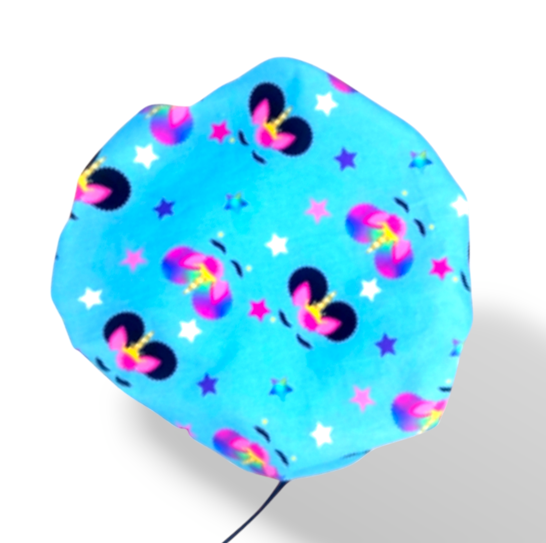 Blue Unicorn Puffs Satin Bonnet