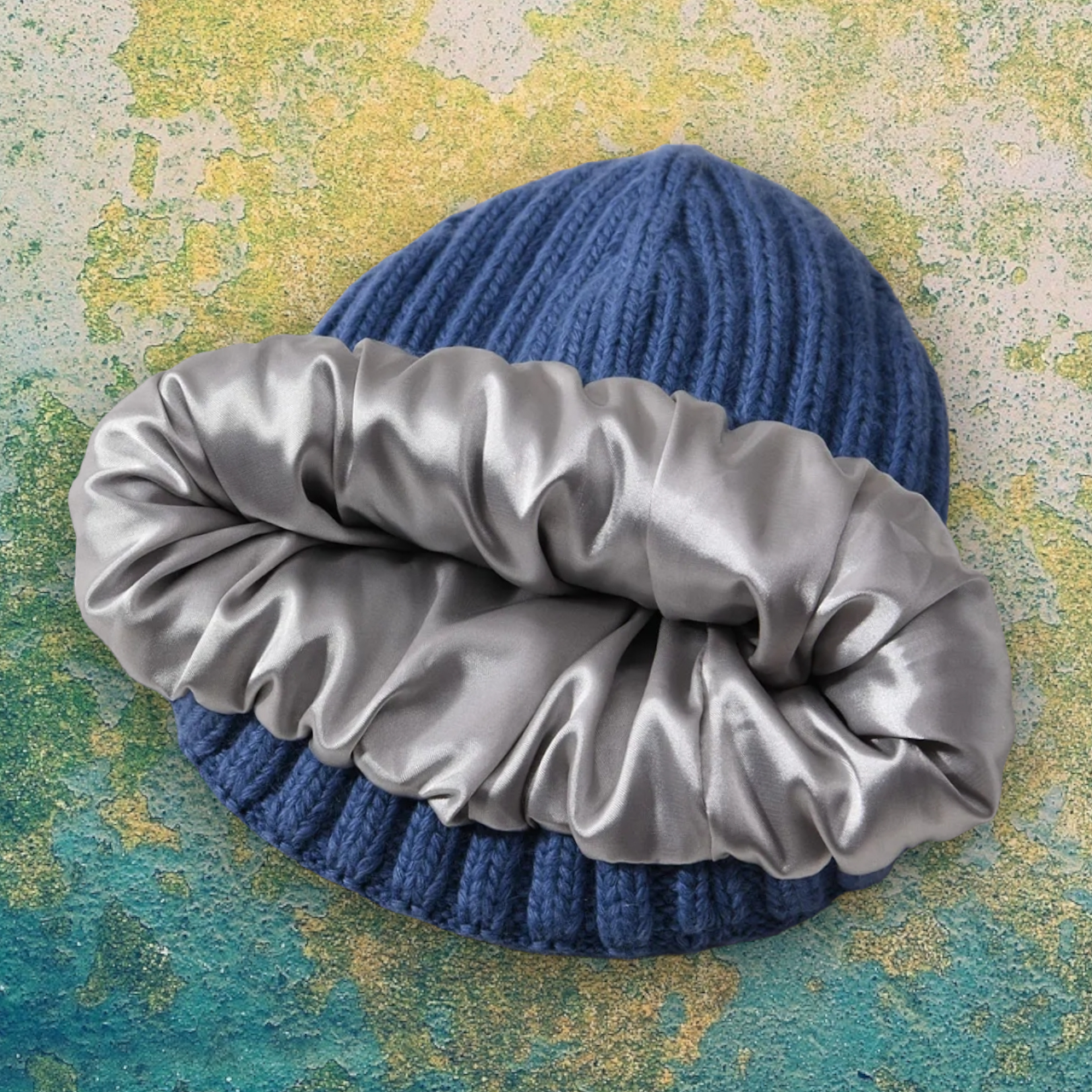 Detatchable Knit Hat + Satin