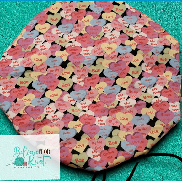 Conversation Heart Bonnet