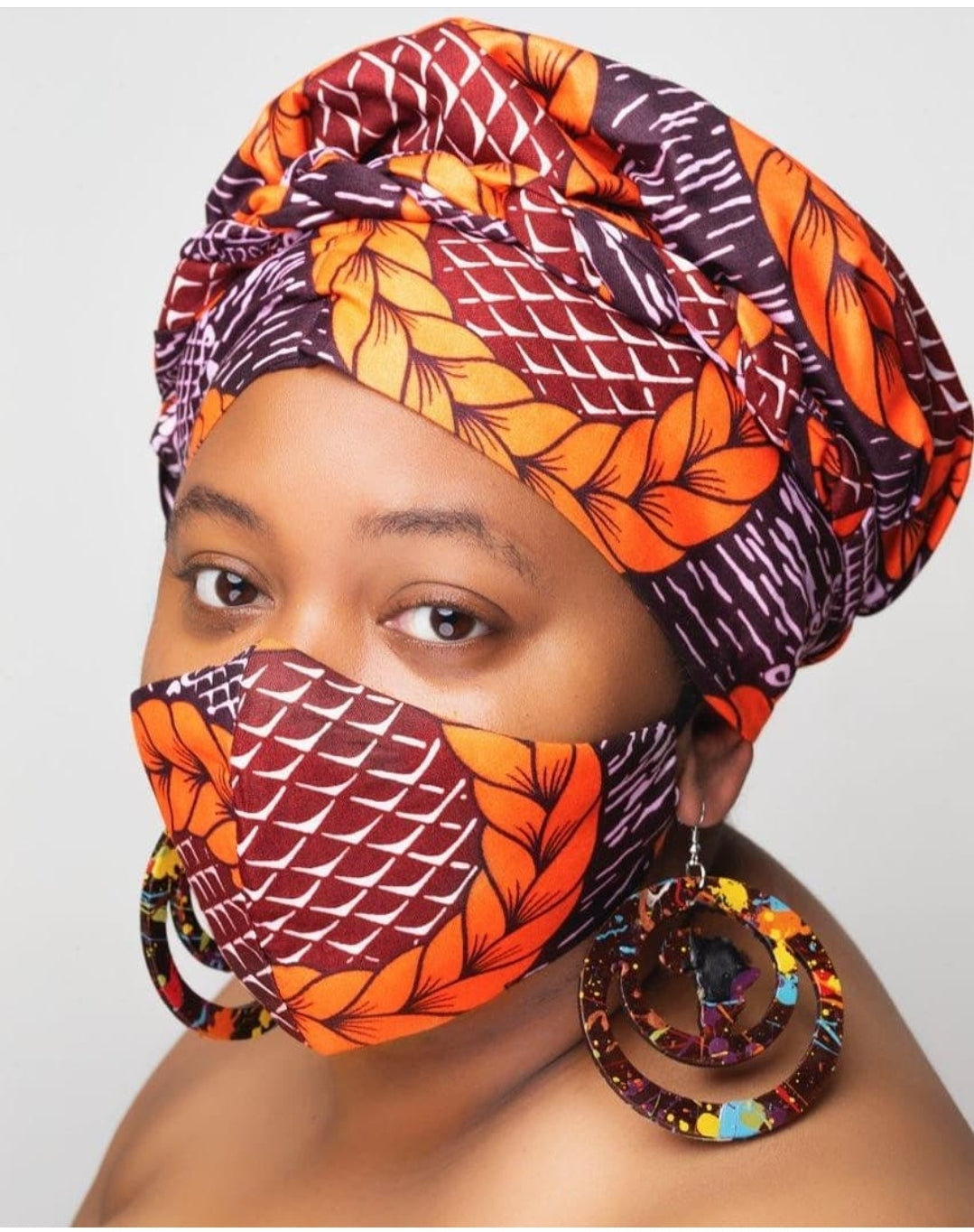 Ankara Print Bonnet